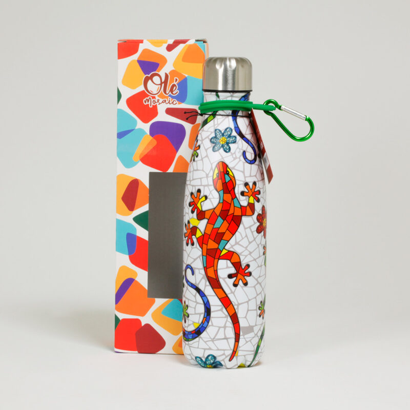 Botella inox. 500 ml. Salamandra. Mosaico.