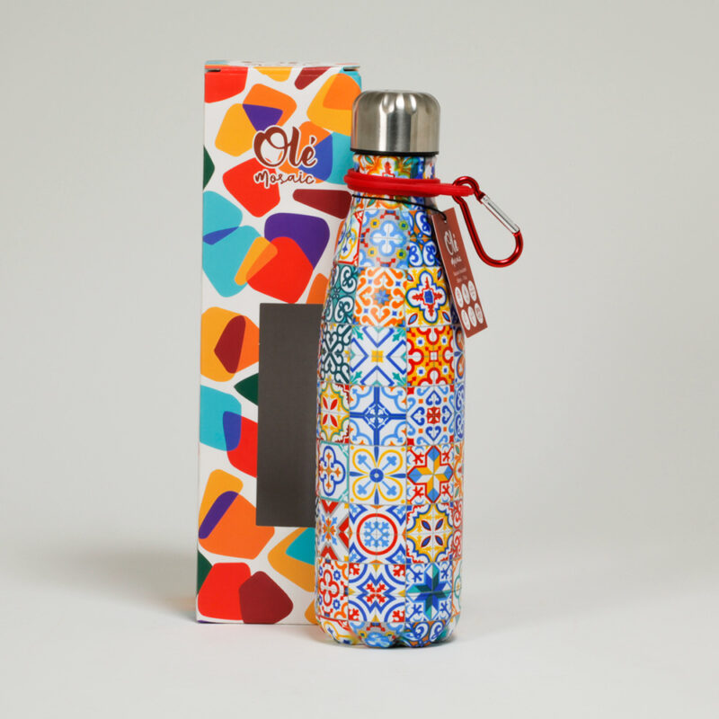 Botella inox. 500 ml. Mosaico.