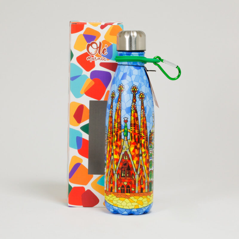 Botella inox. 500 ml. Panorámica. Sagrada Familia. Barcelona.