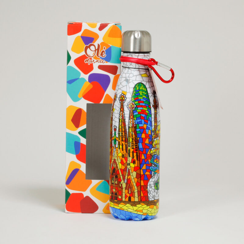 Botella inox. 500 ml. Panorámica. Sagrada Familia. Gaudí. Barcelona.
