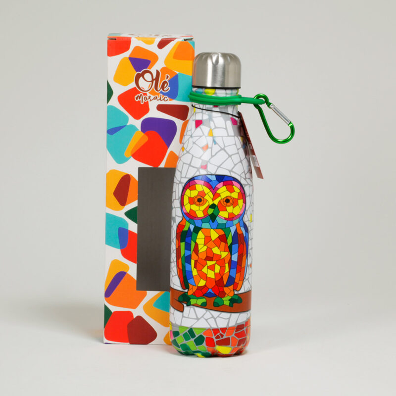 Botella inox. 500 ml. Buho.