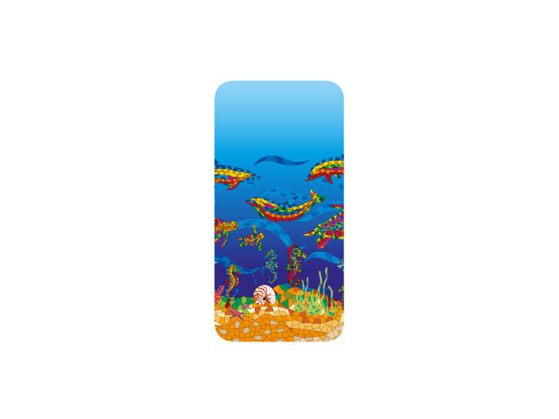 Funda de teléfono para Samsung A14 (TPU). Motivos marinos. Azul
