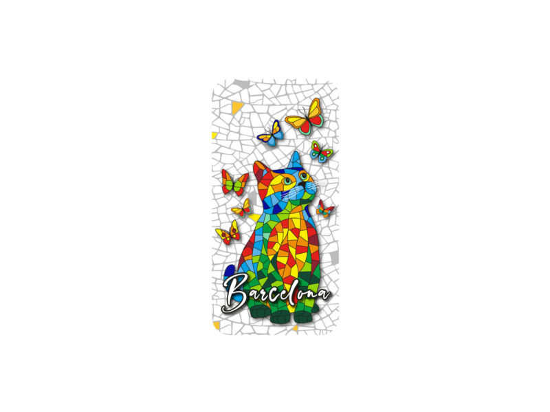 Funda de teléfono para Samsung A54 (TPU). Gato. Barcelona. Blanco