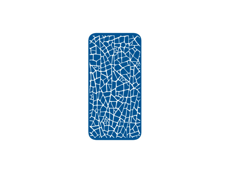 Funda de teléfono para Samsung A54 (TPU). Mosaico. Azul