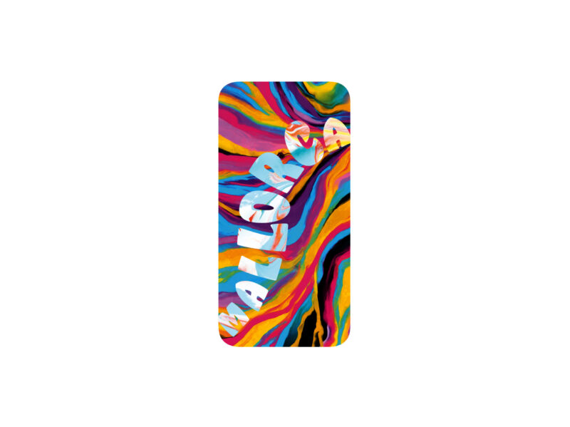 Funda de teléfono para iPhone 12 Promax (TPU). Abstracto. Mallorca. Azul