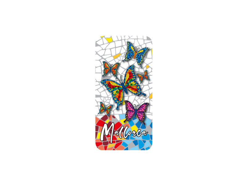 Funda de teléfono para iPhone 11 (TPU). Mariposa. Mallorca. Blanco