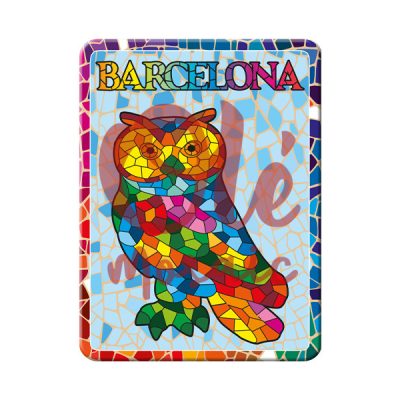 Porte-parapluie Hibou En Céramique Blanc - 45 Cm - Portugal - Mid-Century